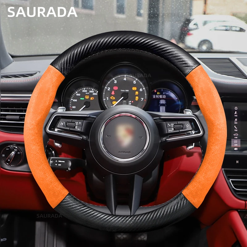 Для Porsche 911 996 Cayenne 958 718 Boxster 918 Cayman Macan Panamera Taycan GT3 RS искусственная кожа из микрофибры