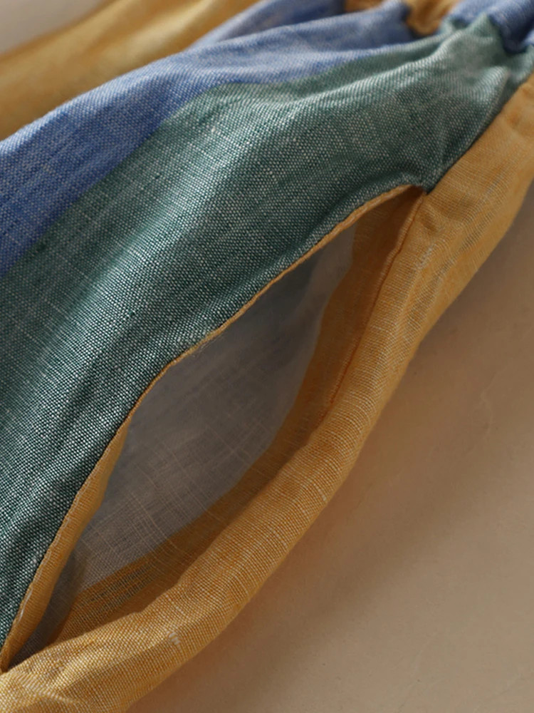 Широкие брюки из смеси хлопка в японском стиле новинка 2024 винтажные прямые с