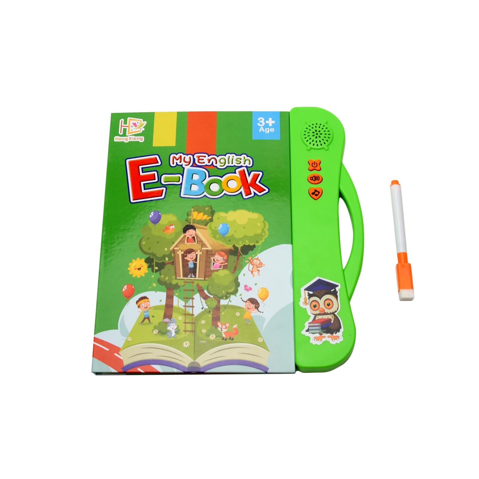 

С ручкой для домашнего обучения на английском языке, Школьное чтение, мультяшная электронная Когнитивная цветная развивающая игрушка, звук...