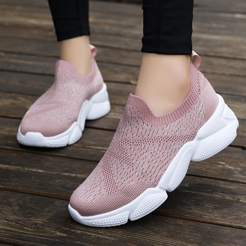 Новые кроссовки Женские для бега Сетчатые дышащие Нескользящие женские на