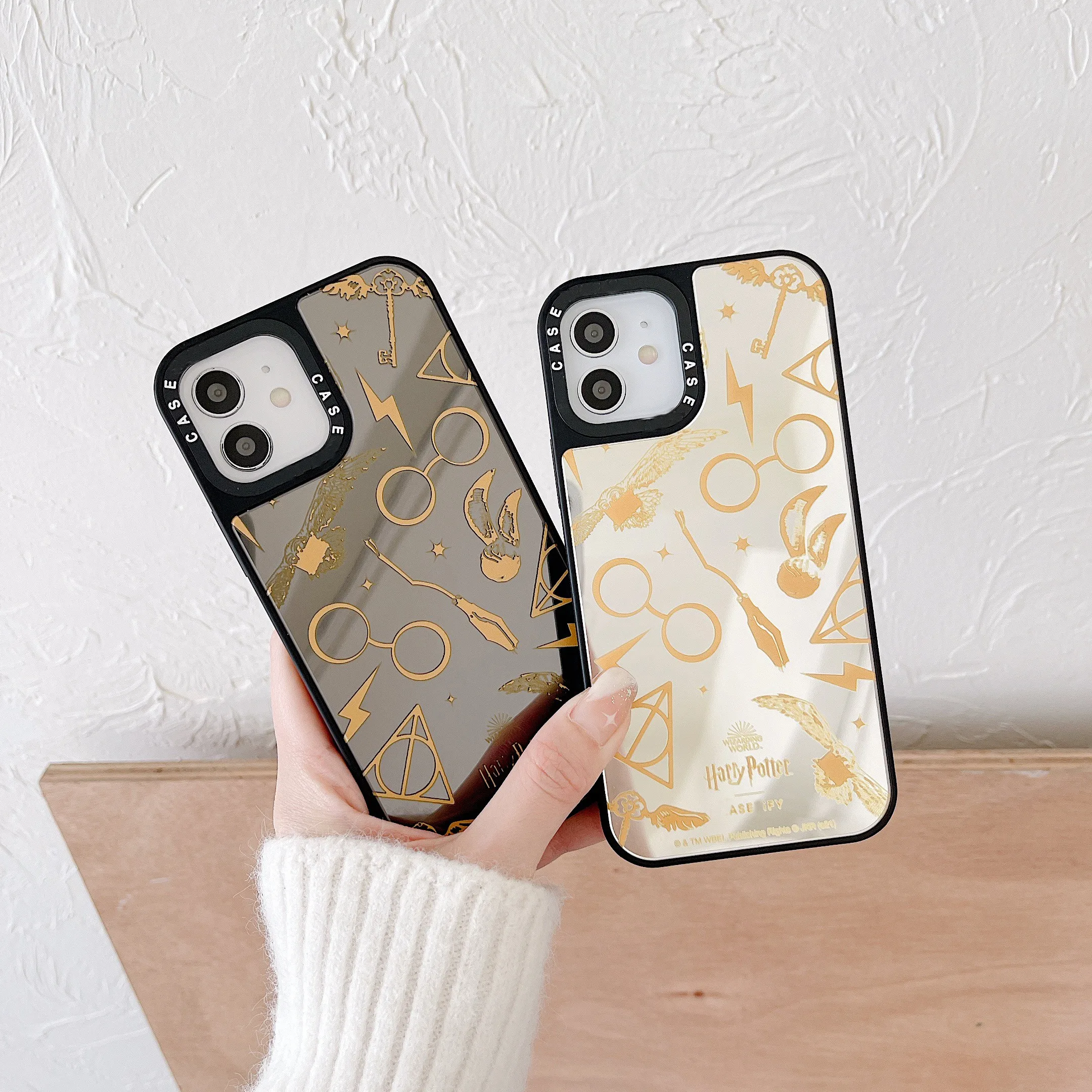 

Fashion Harries Potters Luxury Mirror Phone Cases For iPhone 13 12 11 Pro Max Mini XR XS MAX 8 X 7 Men And Women Anti-drop Cover