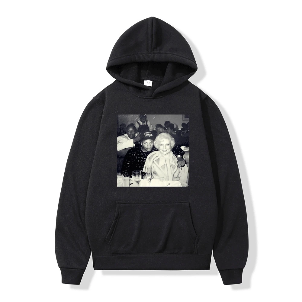

Classic Eazy E with Betty White Golden Girls Men Vintage Hooded Sweatshirts Pure Cotton Hoodie Harajuku Streetwear