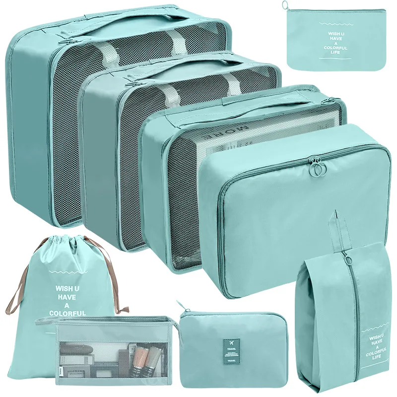 

Travel 9-piece Storage Bag Portable Clothing Sorting and Organizing Bag Waterproof Storage Bag Duffel Bag Travel Bag Organizers