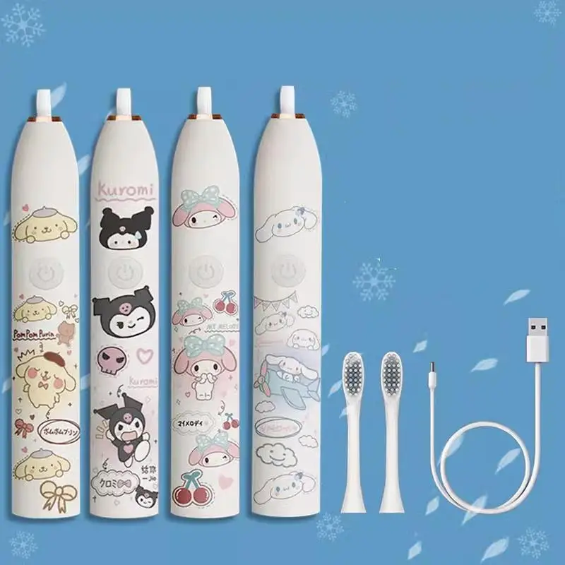 

Sanrio Kuromi Electric Toothbrush for Children Anime My Melody Pochacco Cute Cartoon Sonic Toothbrush Waterproof Soft Toothbrush