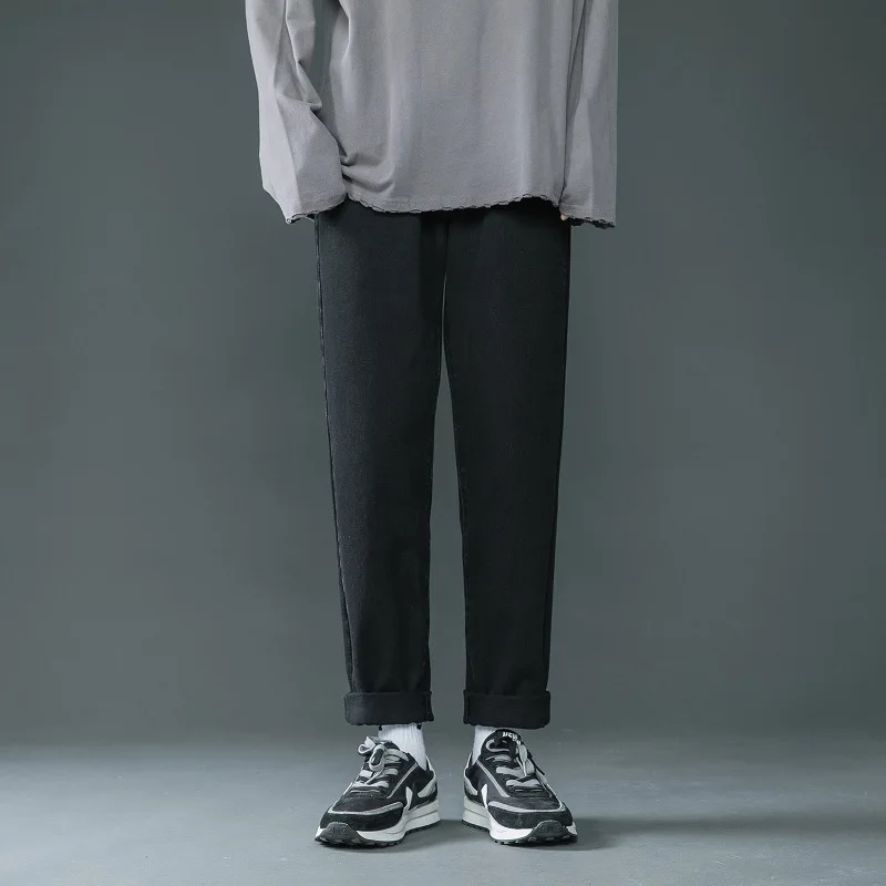 Men's Streetwear Blue Jeans 2022 Women's Black Jeans Korean Fashion Harem Pants Men's Jeans Street Men's