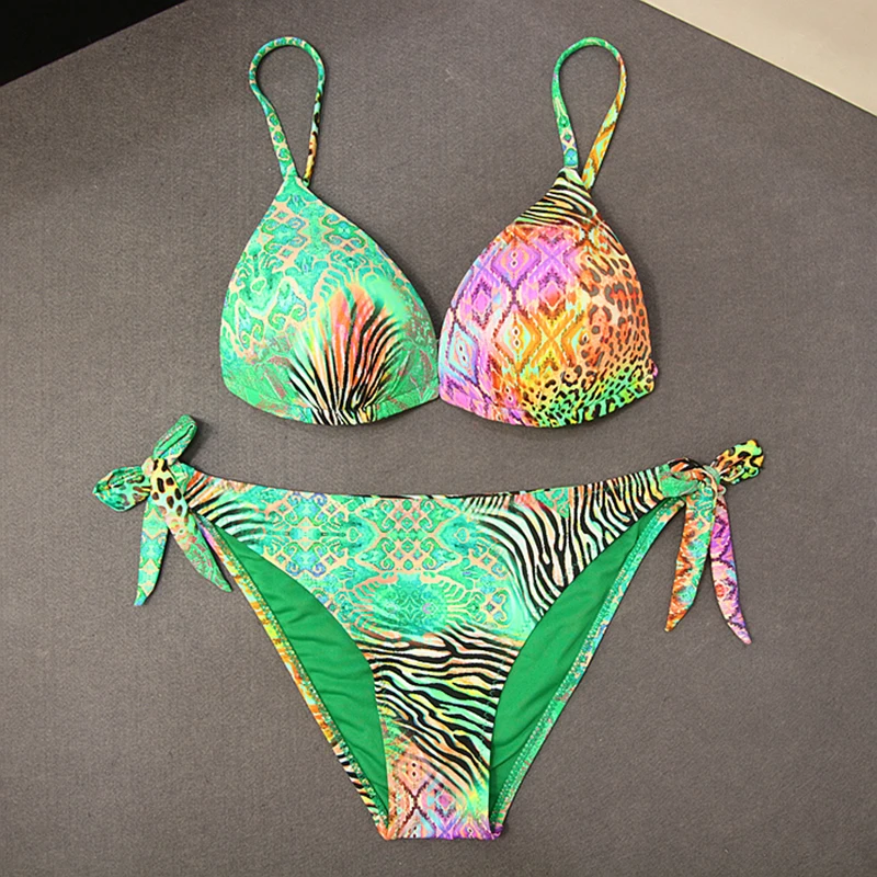 

2023 Sexy Bikini Starfish Print Swimsuit Women Swimwear Thong Biquini Cross String Bikini Set Bathing Suit Bikinis Beachwear