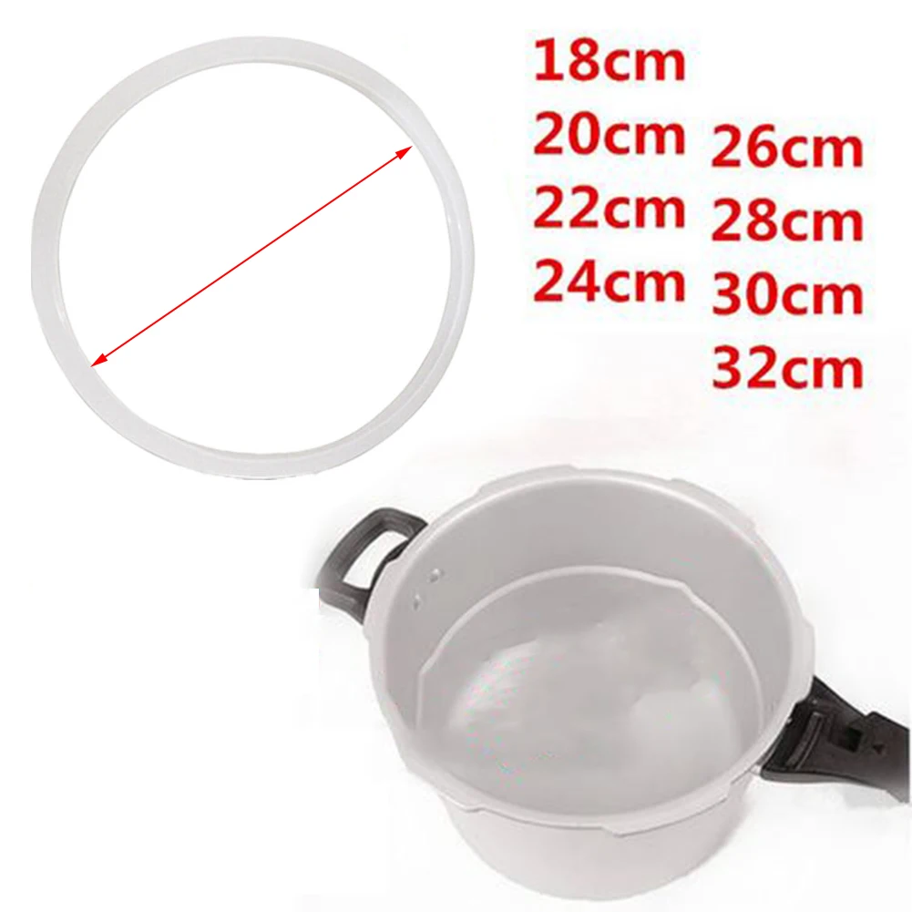 

Aluminum Alloy Pressure Cooker Seal Ring 18-32cm Clear High Temperature Resistant Silicone Rubber Ring Replacement Gasket