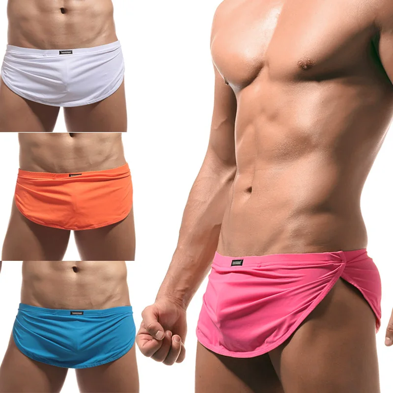 

Трусы-брифы мужские двухслойные, дышащие эластичные, с заниженной талией, удобные аксессуары для мужчин