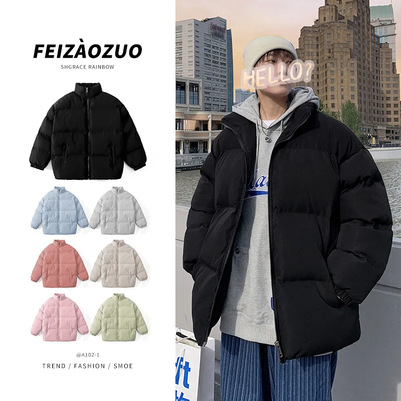 2022 Harajuku Men's Parkas Warm Thicken Fashion Coat Oversize Winter Casual Jacket Male Streetwear Hip Hop Coat Woman Parkas