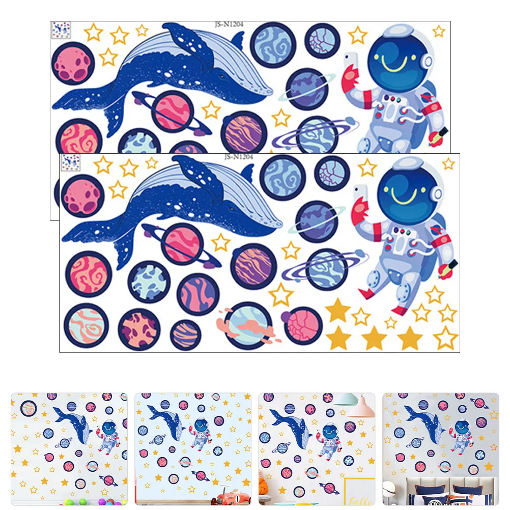 

Wall Stickers Kids Decal Space Decals Decor Room Sticker Bedroom Decorations Wallpaper Star Astronaut Self Adhesiveplayroom