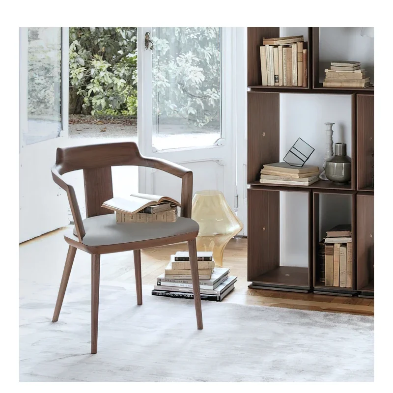 Североамериканский черный орех чистый обеденный стул Tilly Book слой головы подушка