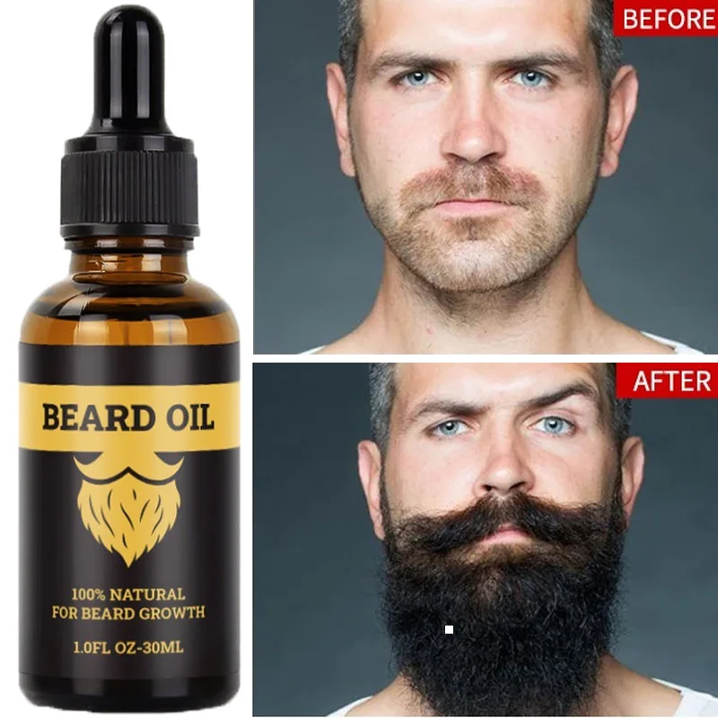 Fast Beard Growth Oil Grow Beard Thicker Full Thicken Hair Essence For Men Nourishing Anti Alopecia Hair Loss Products 30ML