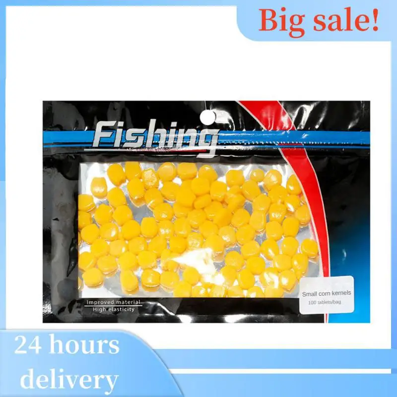 

100 шт., силиконовые рыболовные приманки с ароматом кукурузы