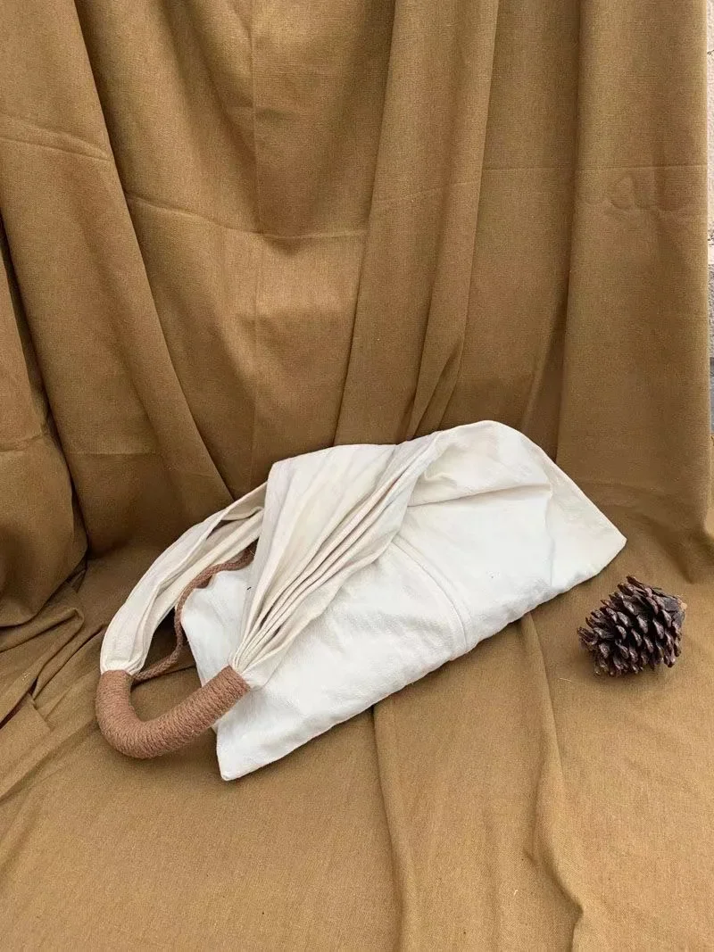 Французская винтажная сумка из хлопка и льна артистичная Холщовая Сумка на одно