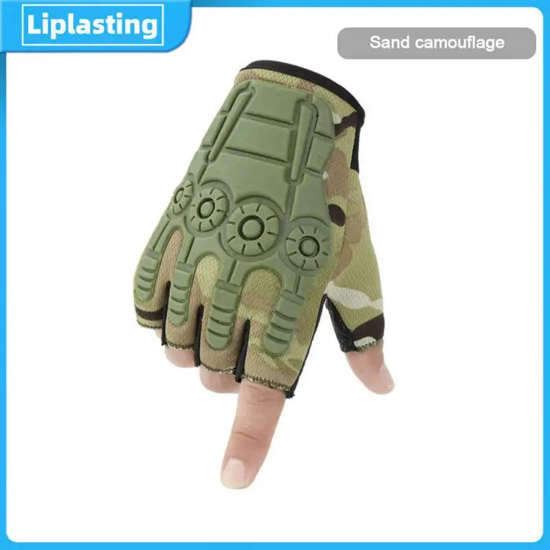 

Силиконовые Рыболовные Перчатки Mountaineering с прокладкой, износостойкие прочные перчатки с открытыми пальцами, нескользящие перчатки для верх...