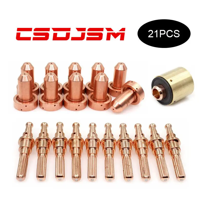 

21pcs Plasma nozzle 9-8206 9-8215 9-8213/9-8277 Retaining cap Electrode for Thermal Dynamics SL60 SL100 Cutting Torch