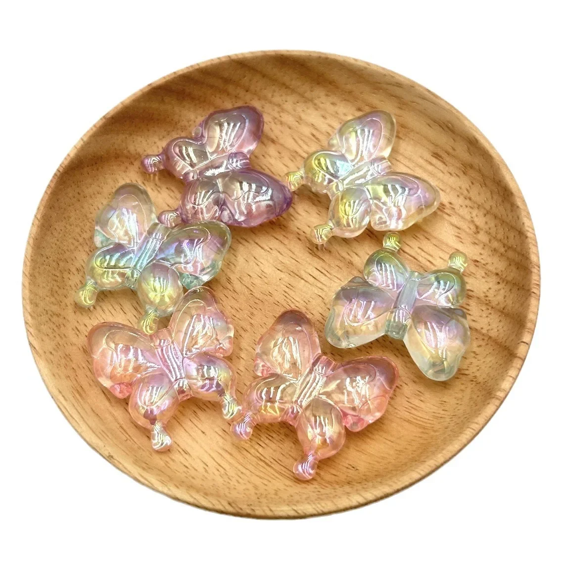 29*29 мм цветной акриловый прозрачный толстый бабочка с УФ-покрытием 3D дисплей