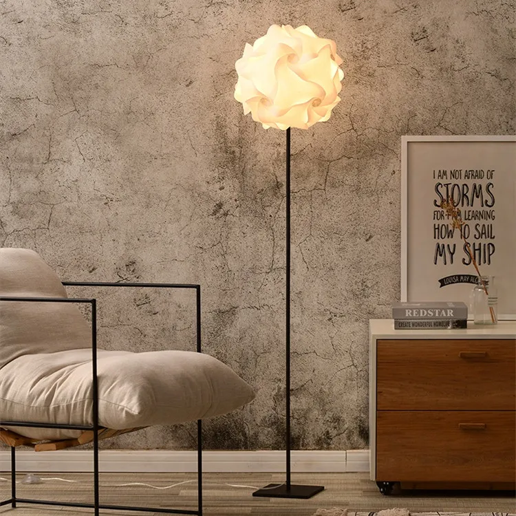 

Lighting Nordic Luxury Standing Lamp Modern Vertical Stainless Steel Base Remote Control Floor Lamp