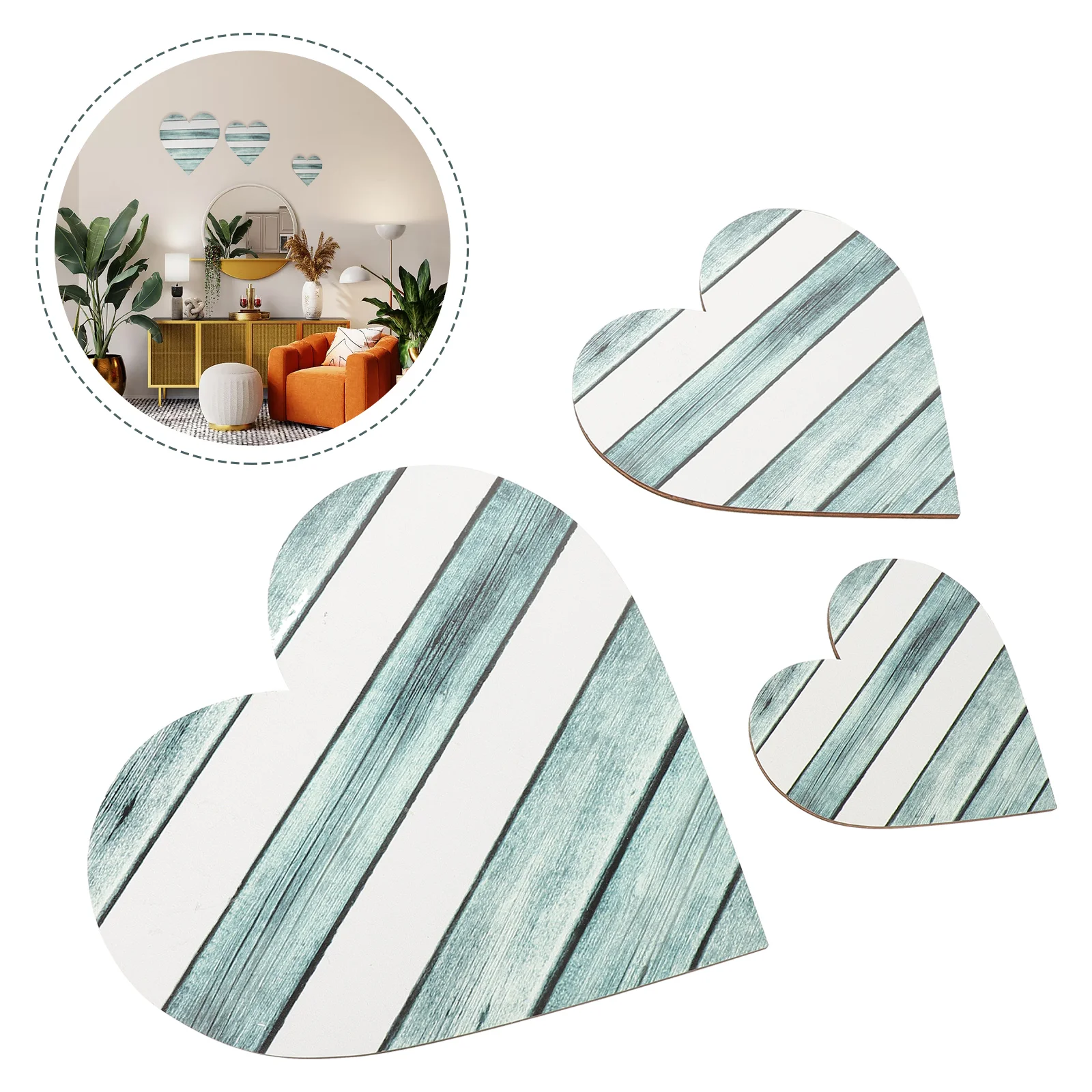 

Heart Sign Wall Wooden Wood Decor Hanging Plaque Shaped Rustic Signsbedroom Farmhouse Wedding Plaques Love Shape Blank Romantic