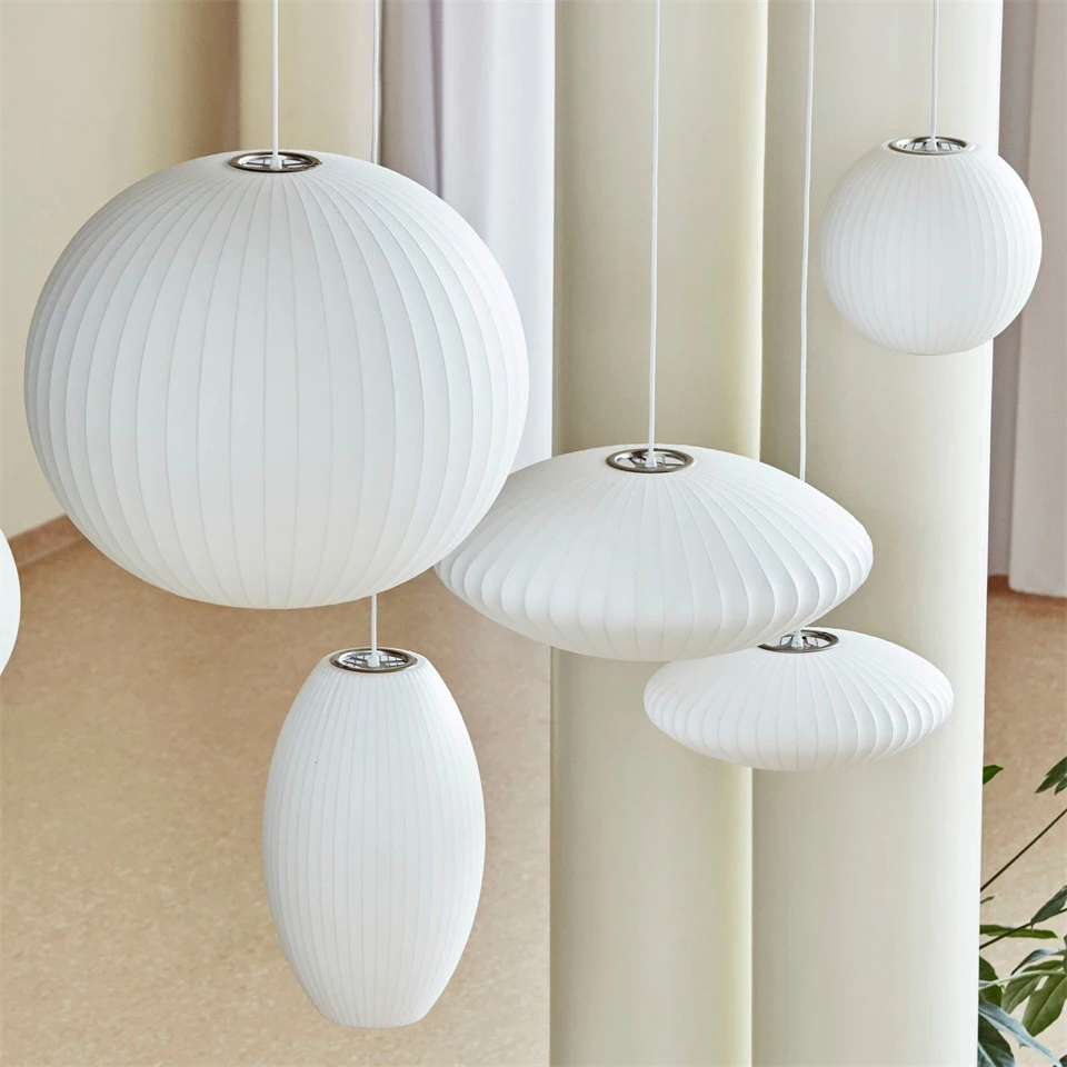 Nordic Fabric LED Pendant Lamp Light Modern Pendant Lights Lighting Living Room Indoor Decor Home Fixtures Kitchen Hanging Lamps