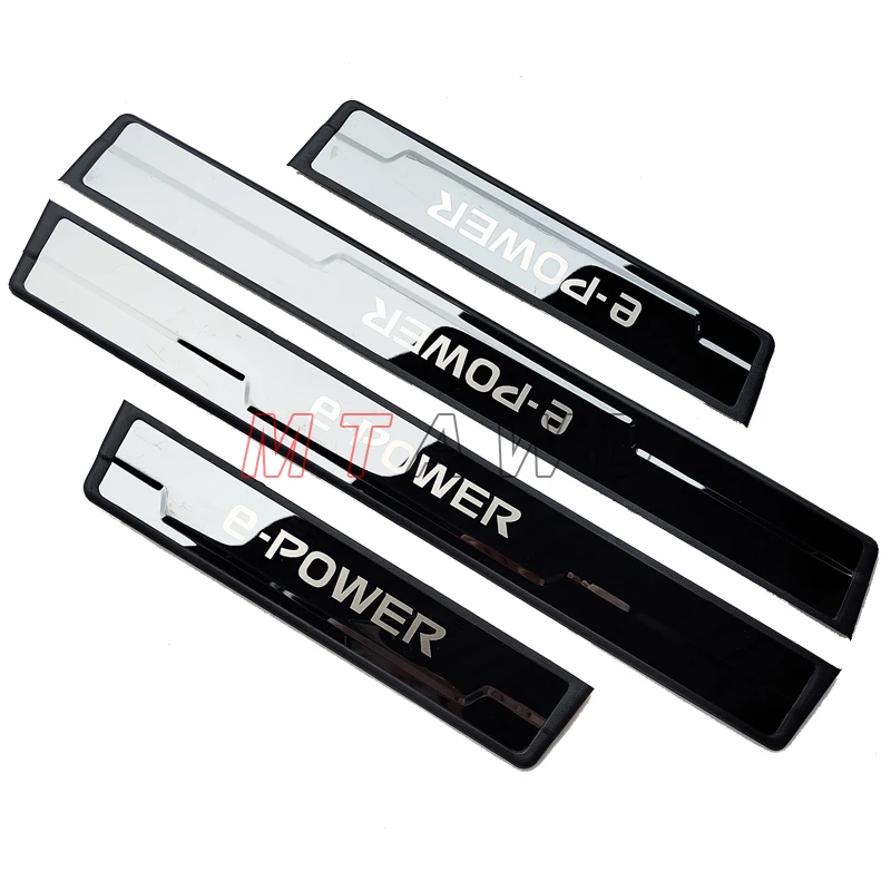 

Аксессуар для Nissan Leaf e-POWER 2025 2024-2019, нержавеющая хромированная накладка на порог автомобиля, защита педали, накладка, стиль