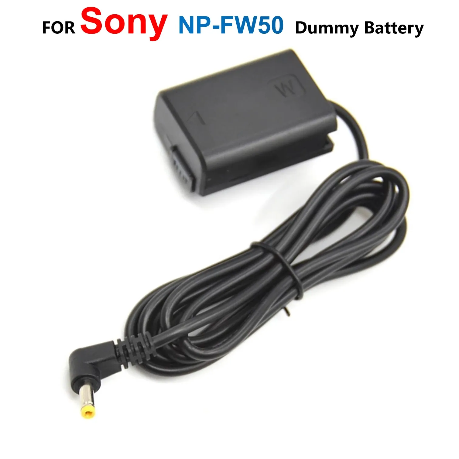 

NP-FW50 NPFW50 Dummy Battery AC-PW20 DC Coupler 4.0*1.7mm Male For Sony A6000 A6300 A6500 A7000 a7 a7R NEX5 SLT A65 A77 ZV-E10