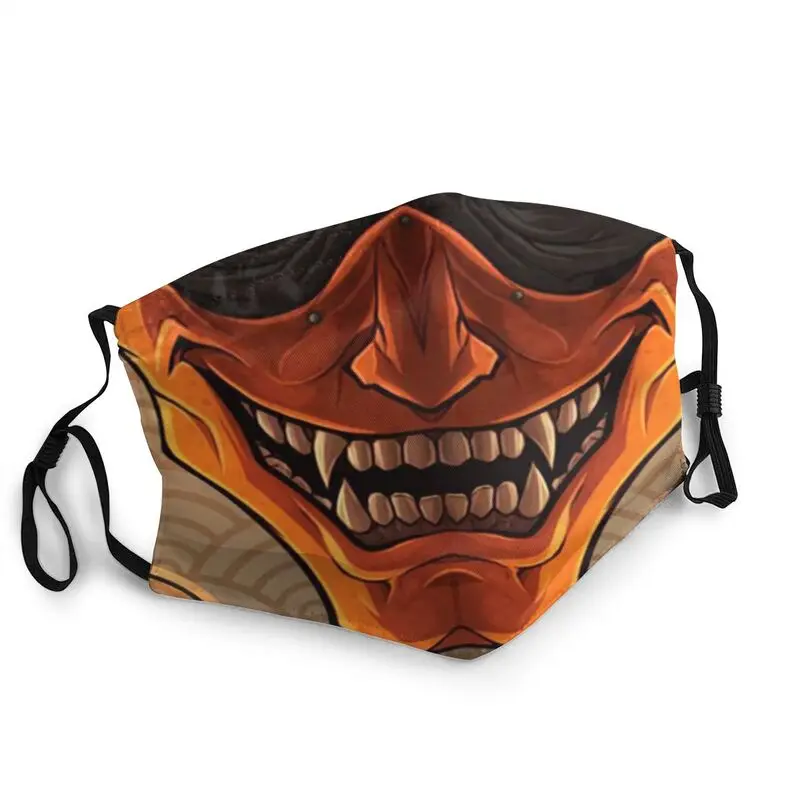 

Japan Oni Samurai Demon Non-Disposable Adult Mouth Face Mask Hannya Monster Dustproof Protection Cover Respirator Muffle