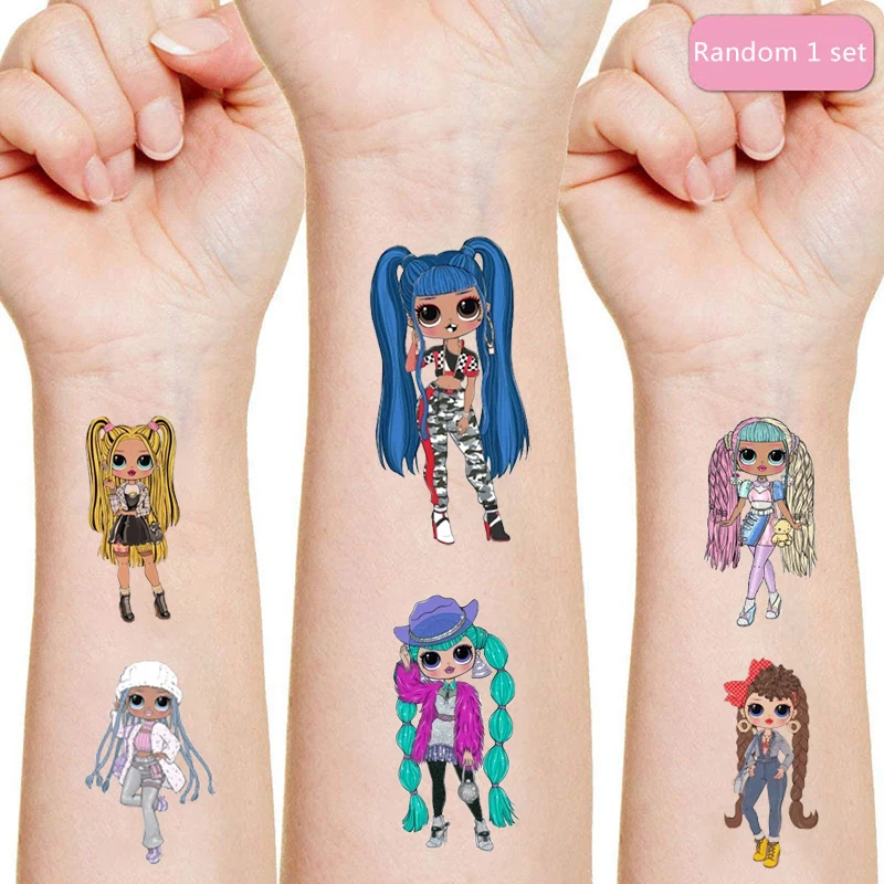 

LOL Dolls Tattoo Sticker Random Action Figure Cartoon Kids Girls Christmas lols Birthday Gifts