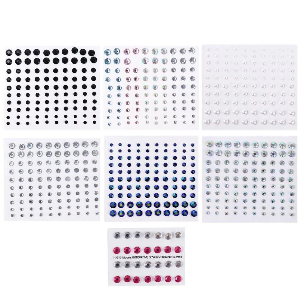 Жемчуг 3D украшения для дизайна ногтей фестиваль макияжа ювелирные наклейки лицо