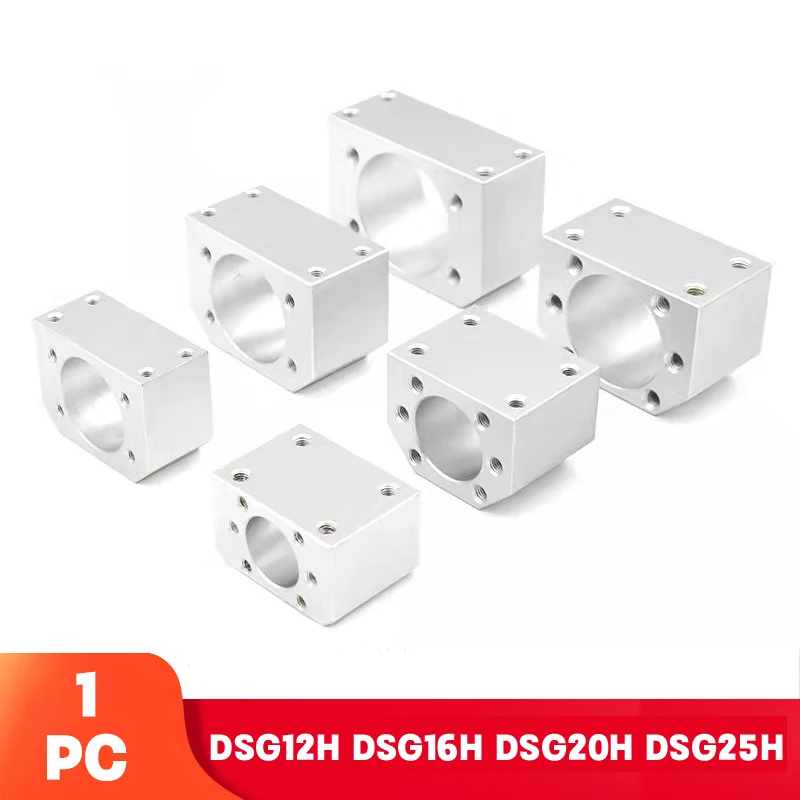 1PC Ballscrew Nut Housing DSG16H DSG12H DSG20H DSG25H Fits For SFU1605/1204/2005/2505 Bracket CNC Parts Aluminum Alloy Bolt