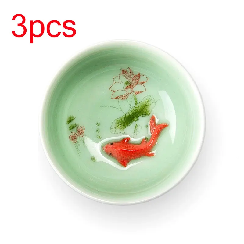 

Chinese Tea Cup Porcelain Celadon Fish Teacup Set Teapot Drinkware Ceramic China Kung Fu Tea Set Ceramic Cup Chinese Gift