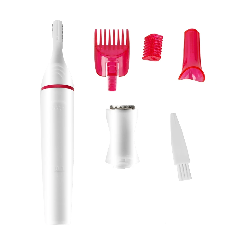 

4-in-1 Electric Women Hair Shaver Eyebrow Nose Bikini Hair Trimmer Battery Not Included