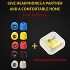 10 шт., насадки для наушников QKZ T400 из пены с эффектом памяти