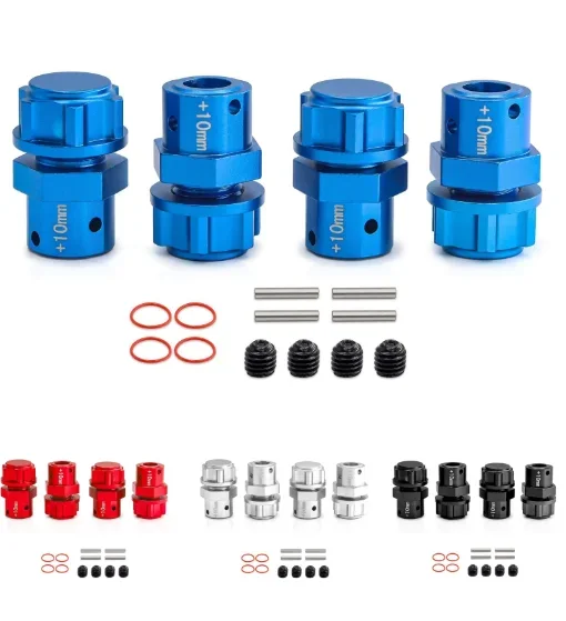 Металлический удлиненный шестигранный адаптер ступицы колеса 17 мм + 10/13 для Arrma 6S