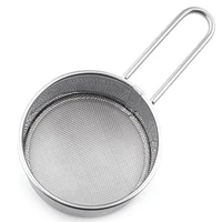 stainless steel flour sieve with handle handheld cooking sieve powdered sugar sieve baking mesh sieve pastry utensils