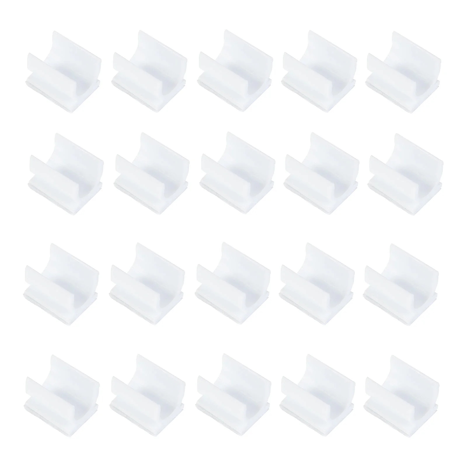 

100Pcs Adhesive Pen Clips Whiteboard Pen Buckles Plastic Pen Clamps (White) Holder