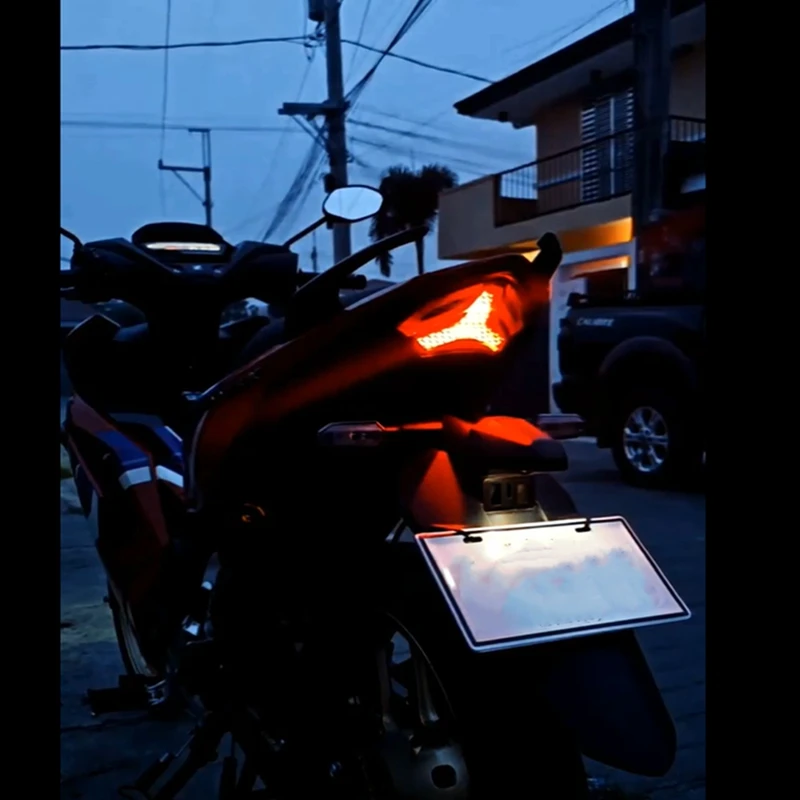 Дымчатый светодиодный задний фонарь задние стоп-сигналы мотоцикла с указателями