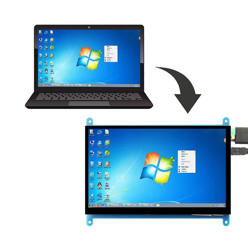 Raspberry Pi 4 сенсорный экран 7 дюймов емкостный ЖК-дисплей 1024*600 800*480 TFT дисплей для ПК