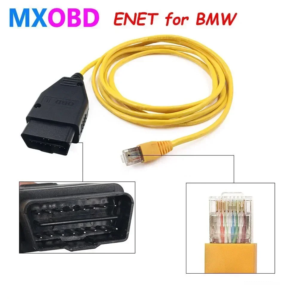 Фото Для BMW ENET кодирующий кабель ENET Ethernet к OBD2 диагностический интерфейсный кабель ICOM кодирование F-серии для BMW Enet разъем №2
