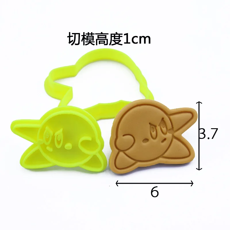 Розовая кавайная мультяшная силиконовая форма для печенья со звездами Kirby аниме