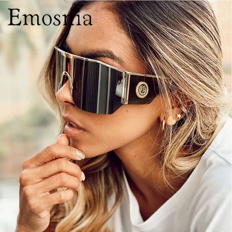 

2022 New Oversized Square Sunglasses Men Women Big Frame One Piece Lens Sun Glasses Gradient Modern Driving Unisex Eyewear UV400