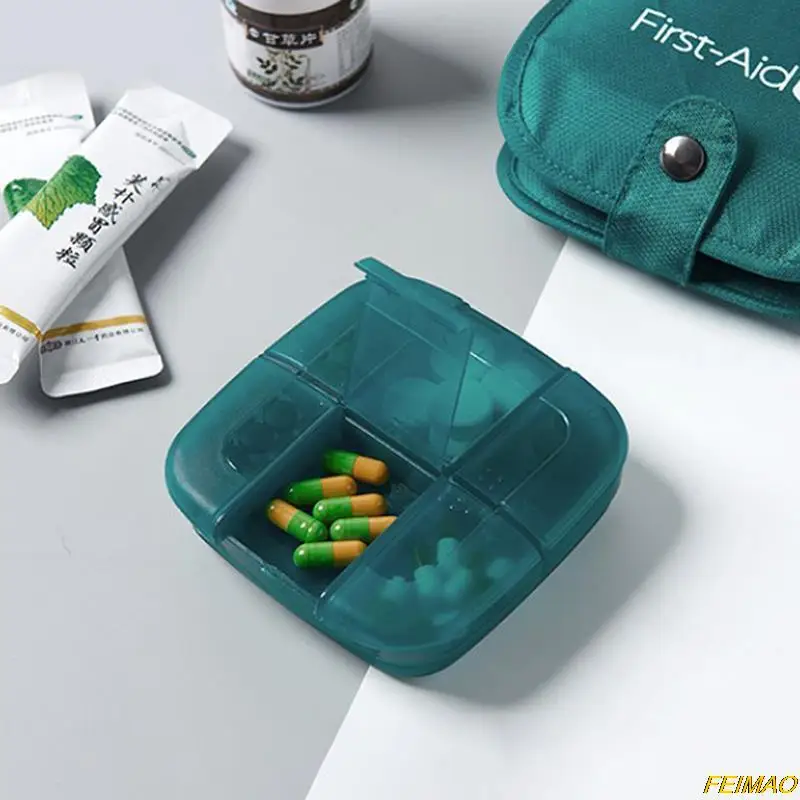 

1 Pc Travel Medicine Box Storage Organizer Sack Emergency Medical Case Mini Outdoor First Aid Kit Portable Accessories Supplies
