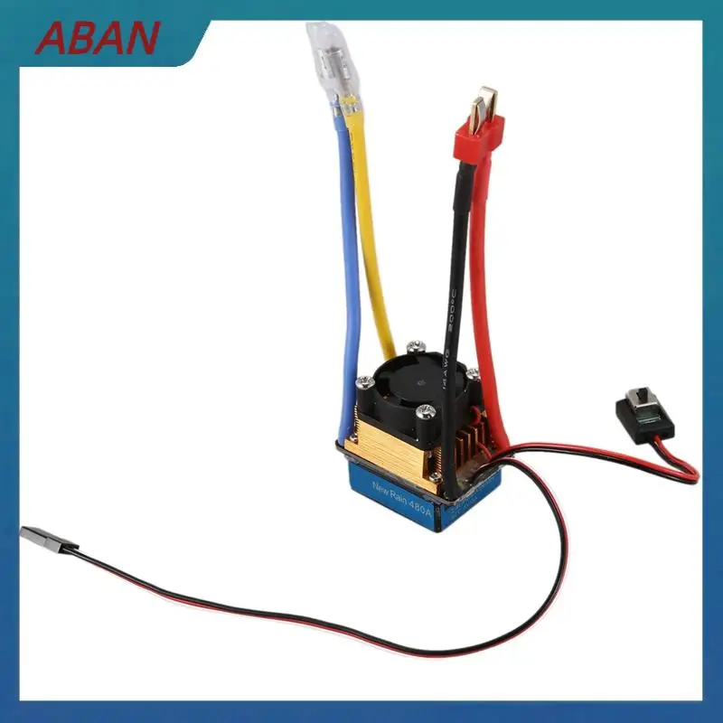 Фото ABAN 2X 480A Матовый одиночный двигатель ESC с охлаждающим вентилятором Водонепроницаемый 2-4S 3 режима 5 В/3A BEC для радиоуправляемых автомобилей №5