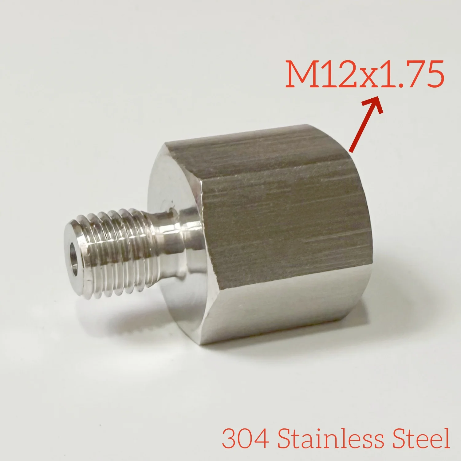 M12x1,75 внутренняя резьба до M8 M10 M12 M14 M16 с наружной резьбой из нержавеющей стали 304, переходник для фитинга высокого давления