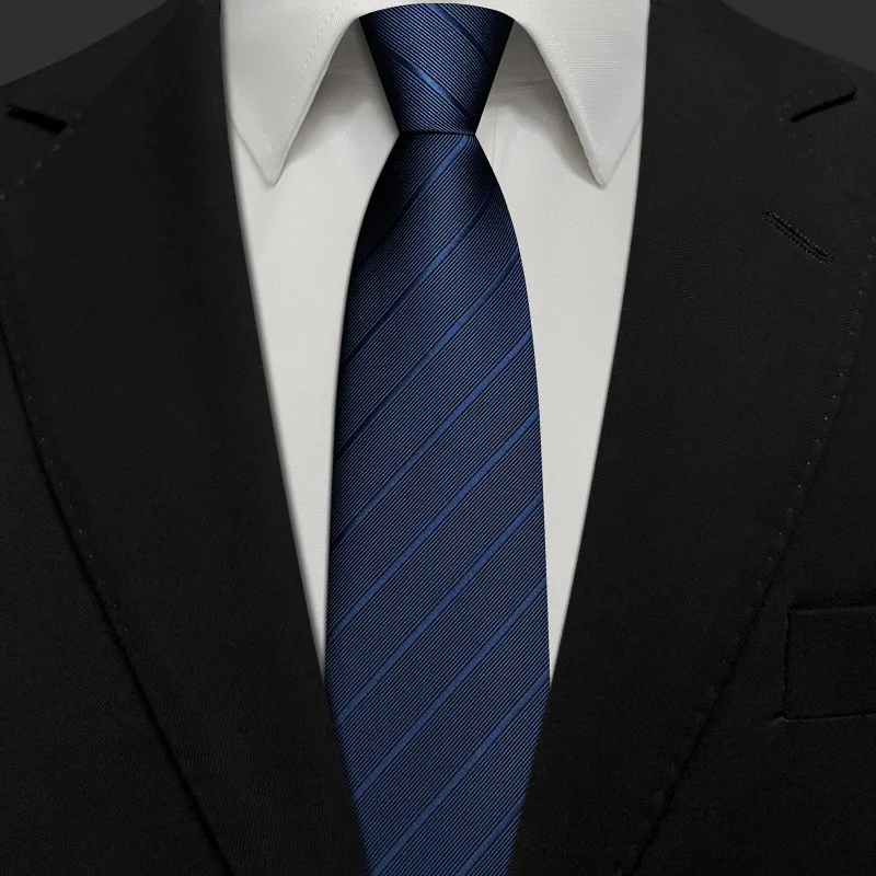 MUGIVALA 8 см Профессиональный темно-синий галстук для корпоративного наряда и