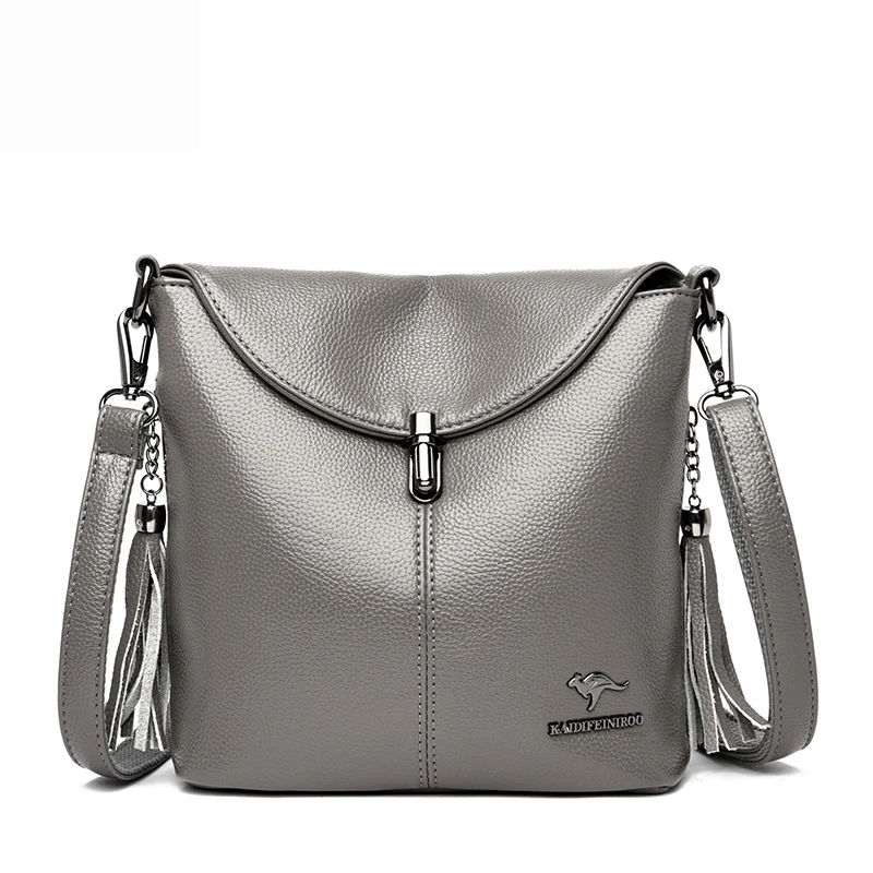

Simple Ladies Bag High Quality PU Leather Stitching Messenger Bag Casual Designer Shoulder Bag Luxurious And Elegant Flip Bag