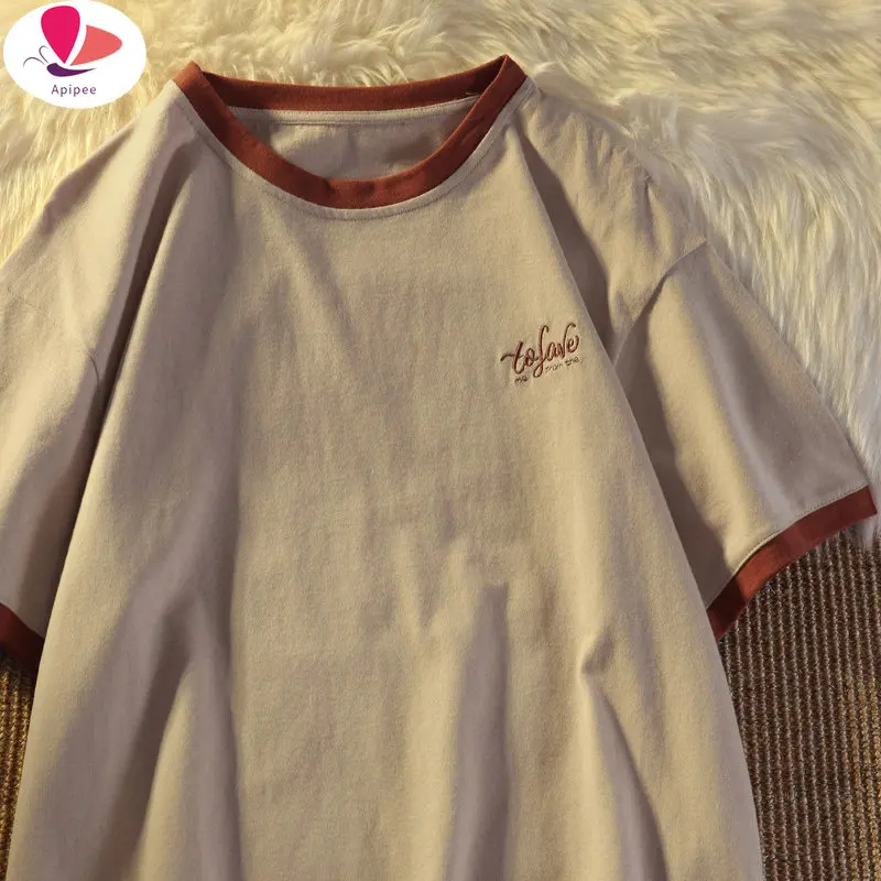 Японская винтажная рубашка поддельная двухсекционная футболка с короткими