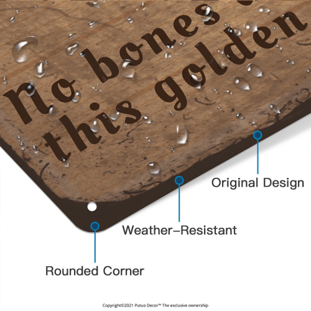 Декоративная металлическая вывеска Putuo золотистый ретривер является владельцем