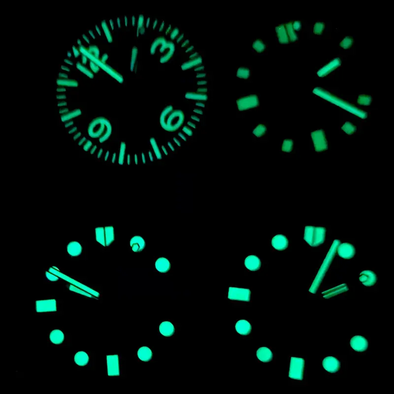 NH35 NH36 Automatic Watches Mod Seiko Tuna Watch 20ATM Waterproof Automatic Wristwatch C3 Green Luminous Sapphire Crystal Watch