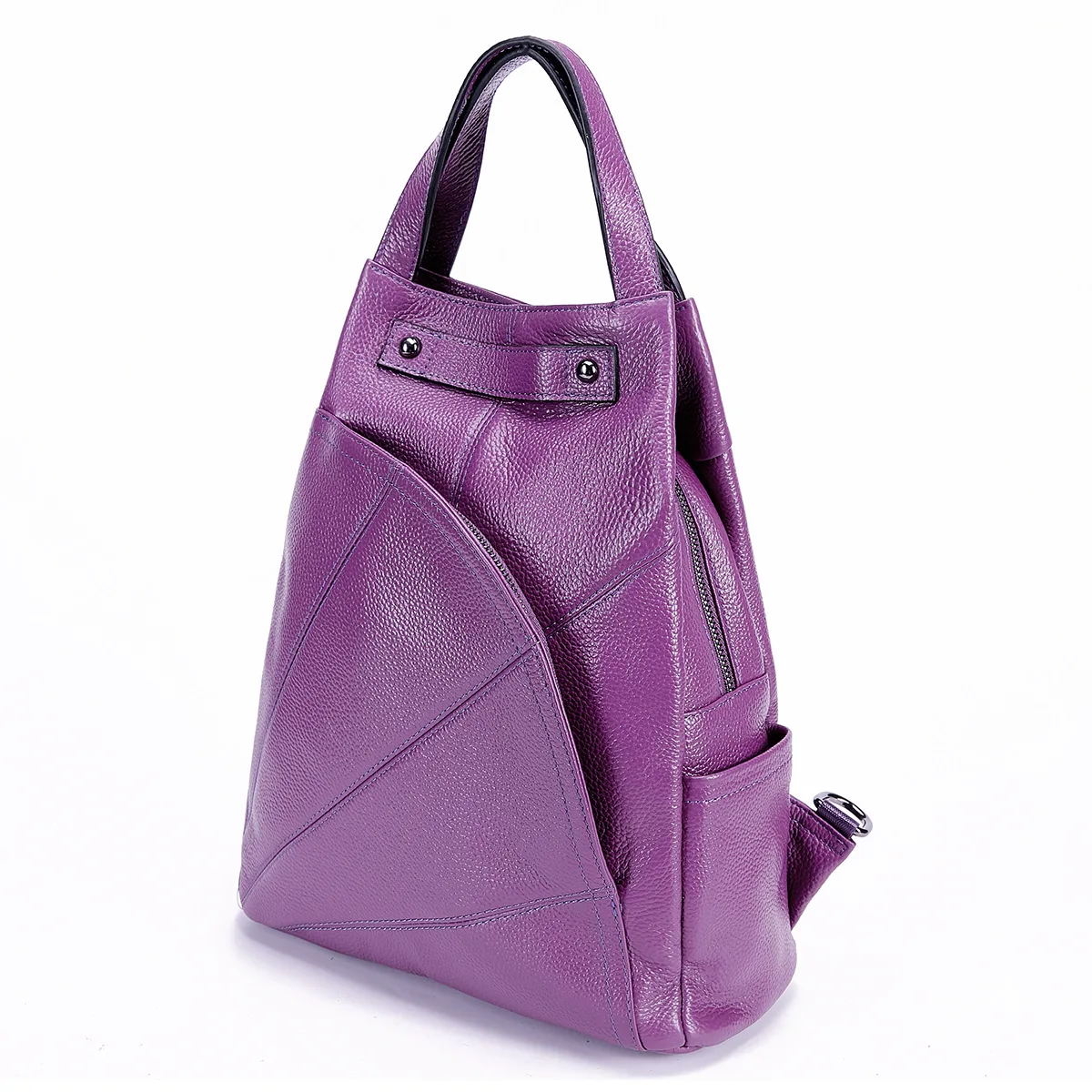 YUECIMIE Purple Genuine Leather Backpack Women Brand School Backpack Real Leather Female Mochila Shoulder Bags For Teenage Girl